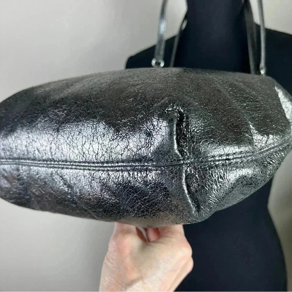 Michael Michael Kors Women’s Jet Set Metallic Silver Tote Purse Bag - Picture 5 of 16